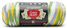 Red Heart Granny Squares - Soft White Spring Serene